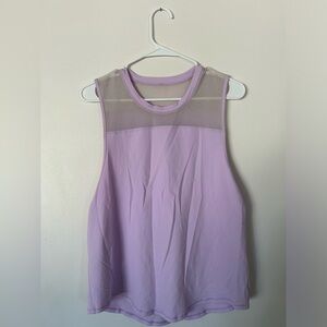 Lululemon lilac mesh tank with luxtreme material
